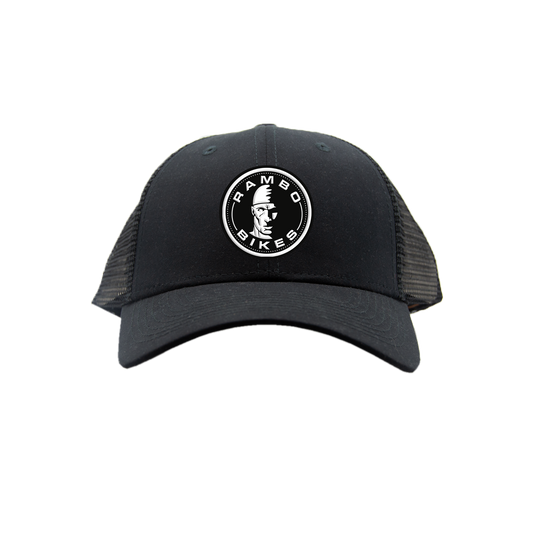 Rambo Hat Black Leather Patch