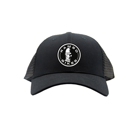 Rambo Hat Black Leather Patch